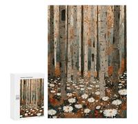 Jigsaw Puzzle for Adults 300 PCS Autumn Birch Forest Scene-1 Jigsaws for Adults Puzzle Difficult Challenge Difficult And Challenge Brainteaser Family Games 300 PCS