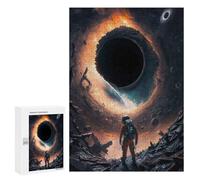 Jigsaw Puzzle for Adults 300 PCS Black Hole's Edge Astronaut's Journey Jigsaw Brain Teaser Game Precision Cutting Parent-child Interaction 300 PCS