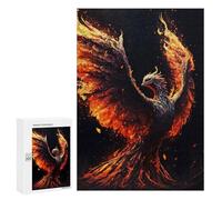 Jigsaw Puzzle for Adults 300 PCS Black Phoenix Teenagers Puzzles Brain Teaser Game Analysis And Logic for Is Ideal As A Gift 300 PCS