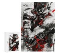 Jigsaw Puzzle for Adults 300 PCS Boxing Red White Black Jigsaw for Adults Anti-Stress Toys Enhance Memory Birthday And Unique Gifts 300 PCS