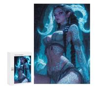 Jigsaw Puzzle for Adults 300 PCS Celestial Tattooed Sorceress Teenagers Puzzles Brain Teaser Game Analysis And Logic for Is Ideal As A Gift 300 PCS