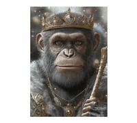 Jigsaw Puzzle for Adults 300 PCS Chimpanzee King Jigsaw Puzzle Relax Games Home Decoration Unique Gifts for Birthday And Christmas 300 PCS