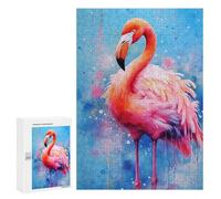 Jigsaw Puzzle for Adults 300 PCS Colorful Flamingo Artwork Jigsaw Brain Teaser Game Precision Cutting Parent-child Interaction 300 PCS