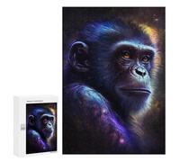 Jigsaw Puzzle for Adults 300 PCS Cosmic Chimpanzee Portrait-2 Puzzle for Adults Family Games But Fun And Humorous Difficult And Challenge 300 PCS