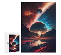 Jigsaw Puzzle for Adults 300 PCS Cosmic Sunset Serenity Teenagers Puzzles Brain Teaser Game Analysis And Logic for Is Ideal As A Gift 300 PCS