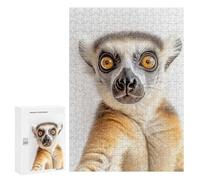 Jigsaw Puzzle for Adults 300 PCS Curious Ring-tailed Lemur Selfie Jigsaw for Adults Anti-Stress Toys Enhance Memory Birthday And Unique Gifts 300 PCS