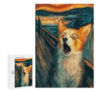 Jigsaw Puzzle for Adults 300 PCS Dog in Scream Painting Jigsaws for Adults Puzzle Difficult Challenge Difficult And Challenge Brainteaser Family Games 300 PCS