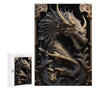 Jigsaw Puzzle for Adults 300 PCS Dragon Emperor Art Deco Jigsaw Toy Wall Decor But Fun And Humorous Parent-child Interaction 300 PCS
