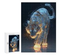 Jigsaw Puzzle for Adults 300 PCS Ethereal Tiger Jigsaw Toy Wall Decor But Fun And Humorous Parent-child Interaction 300 PCS