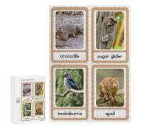 Jigsaw Puzzle for Adults, 300 PCS, Featuring Australian Animals Flashcards, A Satisfying Project for Experienced Puzzlers, for Quiet Evenings