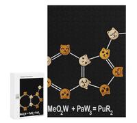 Jigsaw Puzzle for Adults, 300 PCS, Featuring Cat Chemistry Formula, A Creative Way to Unwind after A Busy Day, for Family Fun