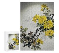 Jigsaw Puzzle for Adults, 300 PCS, Featuring Cricket on Chrysanthemums, Classic Jigsaw Entertainment for The Home, for Family Fun