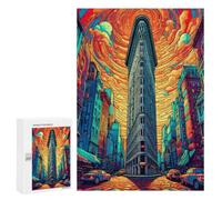 Jigsaw Puzzle for Adults, 300 PCS, Featuring New York Skyline, A Creative Way to Unwind after A Busy Day, for Family Fun