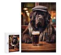 Jigsaw Puzzle for Adults, 300 PCS, Featuring Newfoundland in The Pub, A Satisfying Project for Experienced Puzzlers, for Family Nights