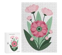 Jigsaw Puzzle for Adults, 300 PCS, Featuring Pink Floral Arrangement, Classic Jigsaw Entertainment for The Home, for Family Fun
