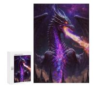 Jigsaw Puzzle for Adults 300 PCS Galactic Dragon Breath Artwork -3 Teenagers Puzzles Brain Teaser Game Analysis And Logic for Is Ideal As A Gift 300 PCS