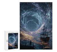 Jigsaw Puzzle for Adults 300 PCS Galactic Voyage Ship in Space -1 Puzzle For Teenagers Difficult Hard Wishlist with Santa Claus Challenging Family Fun Game 300 PCS