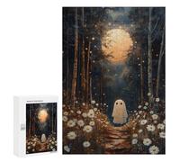 Jigsaw Puzzle for Adults 300 PCS Ghost in The Forest Teenagers Puzzles Brain Teaser Game Analysis And Logic for Is Ideal As A Gift 300 PCS