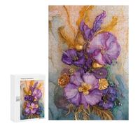 Jigsaw Puzzle for Adults 300 PCS Glamorous Floral Artwork Puzzle For Teenagers Difficult Hard Wishlist with Santa Claus Challenging Family Fun Game 300 PCS