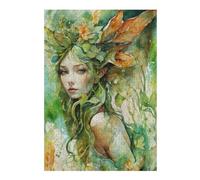 Jigsaw Puzzle for Adults 300 PCS Green Leafy Forest Fey Jigsaw Puzzle Relax Games Home Decoration Unique Gifts for Birthday And Christmas 300 PCS