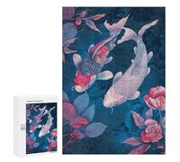 Jigsaw Puzzle for Adults 300 PCS Japan Koi Painting Teenagers Puzzles Brain Teaser Game Analysis And Logic for Is Ideal As A Gift 300 PCS