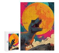 Jigsaw Puzzle for Adults 300 PCS Jurassic Moonlit Adventure Jigsaws for Adults Puzzle Difficult Challenge Difficult And Challenge Brainteaser Family Games 300 PCS