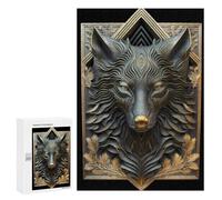 Jigsaw Puzzle for Adults 300 PCS Legendary Golden Wolf Jigsaw Toy Wall Decor But Fun And Humorous Parent-child Interaction 300 PCS
