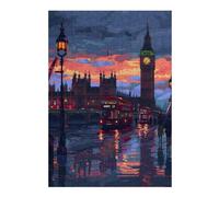 Jigsaw Puzzle for Adults 300 PCS London Pixel Art 8bit Puzzles for Adults Family Games Wall Decoration Difficult And Challenge 300 PCS