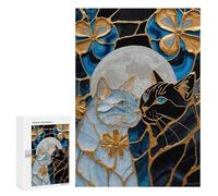 Jigsaw Puzzle for Adults 300 PCS Love Cat Kintsugi Art Teenagers Puzzles Brain Teaser Game Analysis And Logic for Is Ideal As A Gift 300 PCS