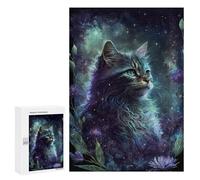 Jigsaw Puzzle for Adults 300 PCS Magical Celestial Cat Artwork Puzzle for Adults Family Games But Fun And Humorous Difficult And Challenge 300 PCS