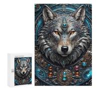 Jigsaw Puzzle for Adults 300 PCS Mega Steampunk Wolf Puzzle for Adults Family Games But Fun And Humorous Difficult And Challenge 300 PCS