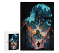 Jigsaw Puzzle for Adults 300 PCS Nature's Majesty A Forest's Portrait Jigsaw Brain Teaser Game Precision Cutting Parent-child Interaction 300 PCS