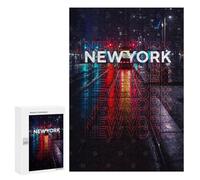 Jigsaw Puzzle for Adults 300 PCS Newyork City NYC Jigsaw Brain Teaser Game Precision Cutting Parent-child Interaction 300 PCS