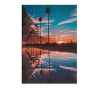 Jigsaw Puzzle for Adults 300 PCS Palm Reflections at Sunset Puzzles for Adults Anti-Stress Toys Precision Cutting Unique Gifts for Birthday And Christmas 300 PCS