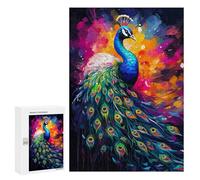 Jigsaw Puzzle for Adults 300 PCS Peacock Bird Painting Teenagers Puzzles Relaxing Games Presents for Women Unique Gifts for Birthday And Christmas 300 PCS