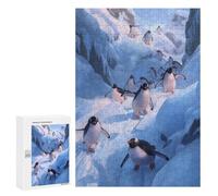 Jigsaw Puzzle for Adults 300 PCS Penguin Winter Wonderland Teenagers Puzzles Brain Teaser Game Analysis And Logic for Is Ideal As A Gift 300 PCS