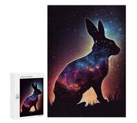 Jigsaw Puzzle for Adults 300 PCS Rabbit Galaxy Teenagers Puzzles Relaxing Games Presents for Women Unique Gifts for Birthday And Christmas 300 PCS
