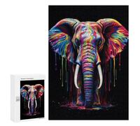 Jigsaw Puzzle for Adults 300 PCS Rainbow Elephant Teenagers Puzzles Brain Teaser Game Analysis And Logic for Is Ideal As A Gift 300 PCS