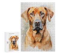 Jigsaw Puzzle for Adults 300 PCS Rhodesian Ridgeback Dog Teenagers Puzzles Relaxing Games Presents for Women Unique Gifts for Birthday And Christmas 300 PCS