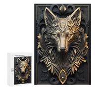 Jigsaw Puzzle for Adults 300 PCS Silver Gold Mechanic Wolf Adult Jigsaw Hands-on Game Wall Decoration Birthday And Unique Gifts 300 PCS