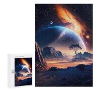 Jigsaw Puzzle for Adults 300 PCS Starry Sunset Symphony Teenagers Puzzles Brain Teaser Game Analysis And Logic for Is Ideal As A Gift 300 PCS