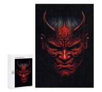 Jigsaw Puzzle for Adults 300 PCS Traditional Japanese Mask Teenagers Puzzles Family Games Difficult Hard for Is Ideal As A Gift 300 PCS