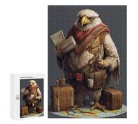 Jigsaw Puzzle for Adults 300 PCS Travel Guide Eagle Jigsaw for Adults Anti-Stress Toys Enhance Memory Birthday And Unique Gifts 300 PCS