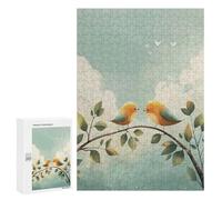 Jigsaw Puzzle for Adults 300 PCS Two Birds on A Branch Teenagers Puzzles Brain Teaser Game Analysis And Logic for Is Ideal As A Gift 300 PCS