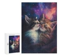 Jigsaw Puzzle for Adults 300 PCS Two Cats In Love Jigsaw for Adults Anti-Stress Toys Enhance Memory Birthday And Unique Gifts 300 PCS