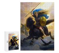 Jigsaw Puzzle for Adults 300 PCS Valkyrie Norse Mythology Teenagers Puzzles Brain Teaser Game Analysis And Logic for Is Ideal As A Gift 300 PCS