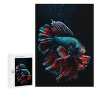 Jigsaw Puzzle for Adults 300 PCS Vibrant Betta Fish Teenagers Puzzles Brain Teaser Game Analysis And Logic for Is Ideal As A Gift 300 PCS
