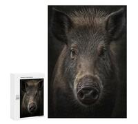 Jigsaw Puzzle for Adults 300 PCS Wild Boar Portrait Teenagers Puzzles Family Games Difficult Hard for Is Ideal As A Gift 300 PCS