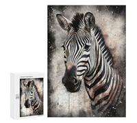 Jigsaw Puzzle for Adults 300 PCS Zebra Ink Art Teenagers Puzzles Family Games Difficult Hard for Is Ideal As A Gift 300 PCS