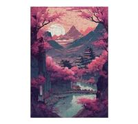 Jigsaw Puzzle for Adults 38x26cm/1000pcs Beautiful Village Jigsaw for Adults Hands-on Game Wall Decoration Parent-child Interaction 38x26cm/1000pcs